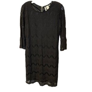 MISS Pinky fully‎ lined black lace dress NWT